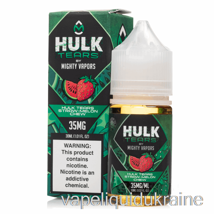 Vape Liquid Ukraine Hulk Tears Straw Melon Chew - Hulk Tears Salts - 30mL 50mg